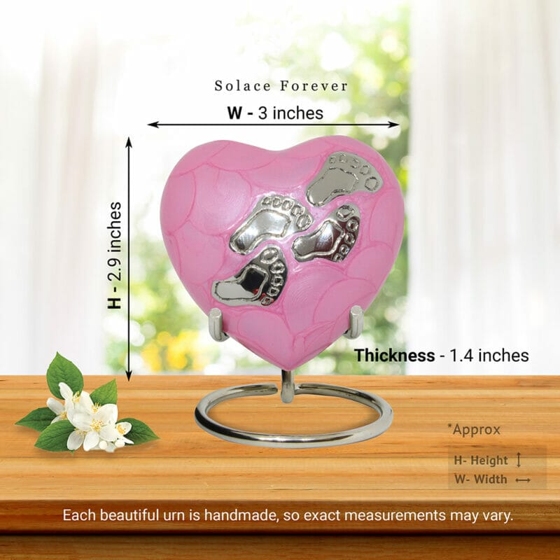 pink baby heart dimensions