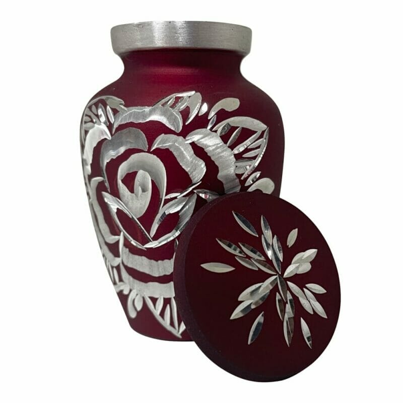 Red - Rose Small Keepsake Urn - Image 2