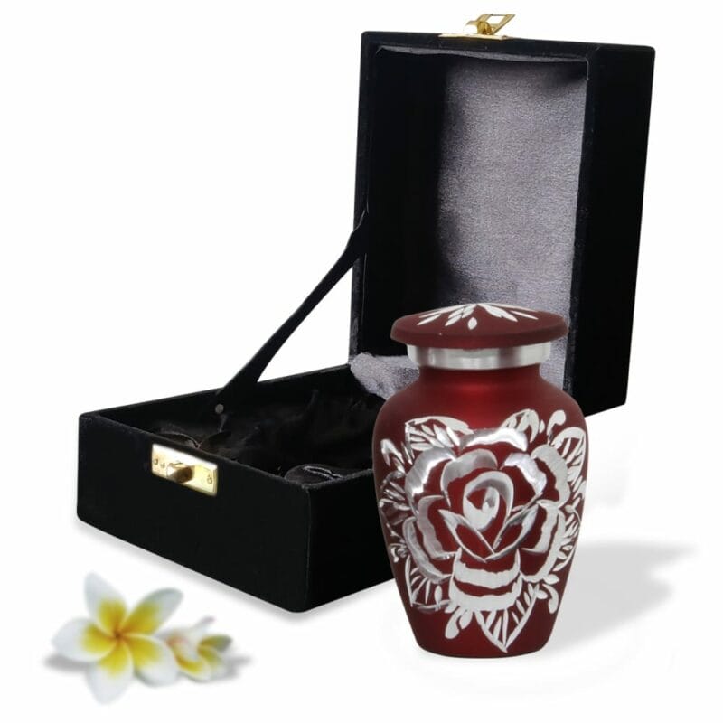 Red - Rose Small Keepsake Urn - Image 5