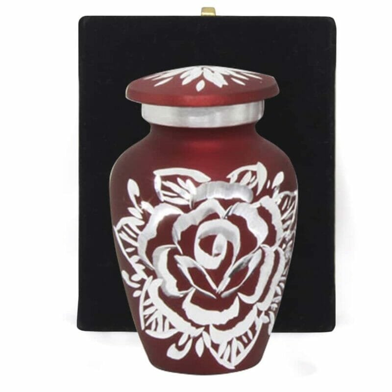 Red - Rose Small Keepsake Urn - Image 4