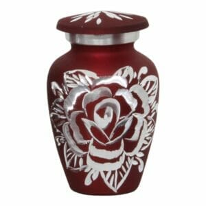 Red - Rose Small Keepsake Urn
