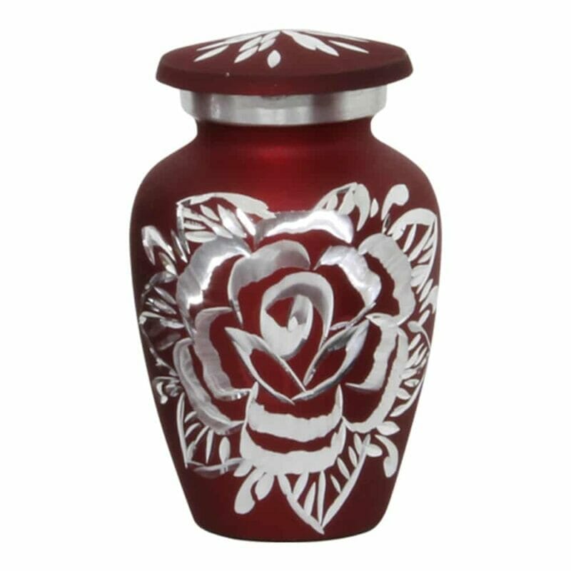 Red - Rose Small Keepsake Urn