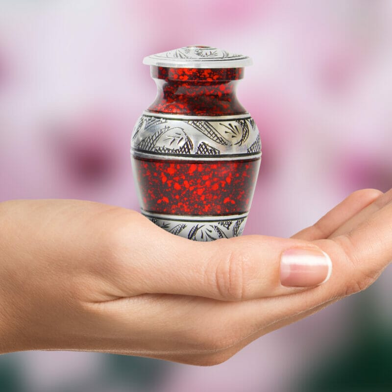 Small Keepsake Mini Urns Set of 4 with Premium Box & Bags - Image 6