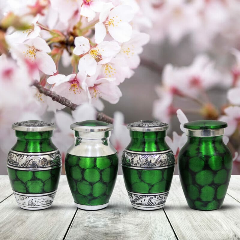 Green - Marble Keepsake Urns Set of 4 - Image 6