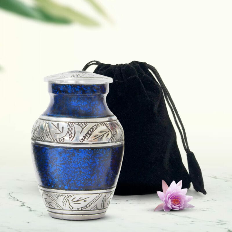 Small Keepsake Mini Urns Set of 4 with Premium Box & Bags - Image 4