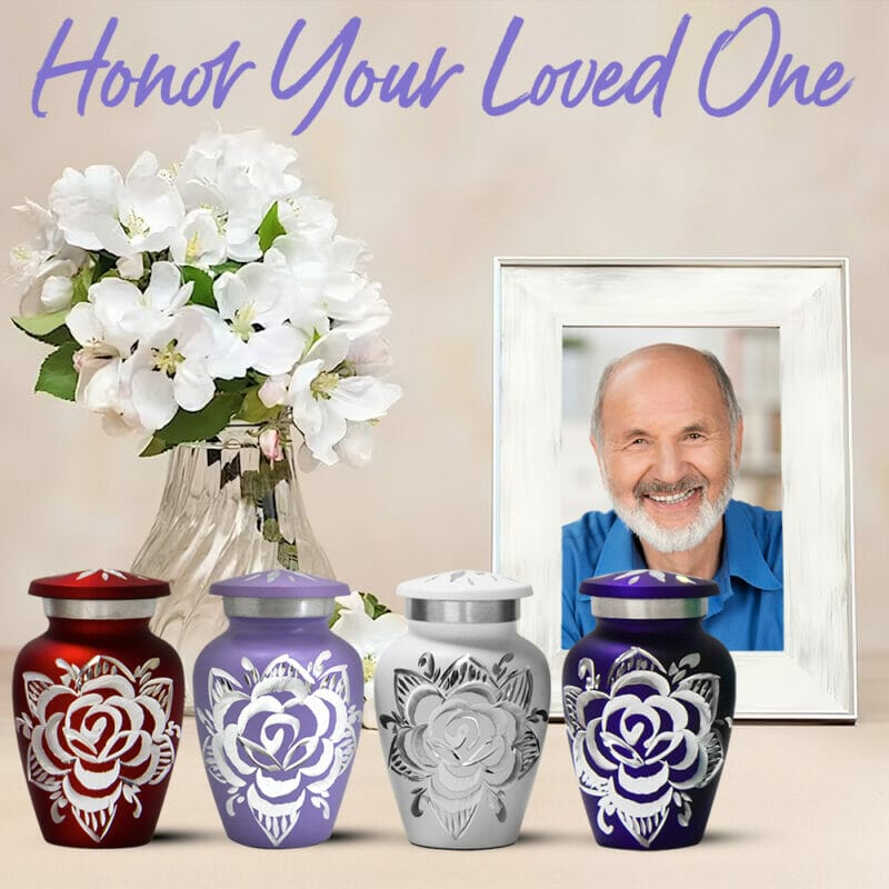 Rose Keepsake Colorful Mini Urns Set of 4 - Image 5