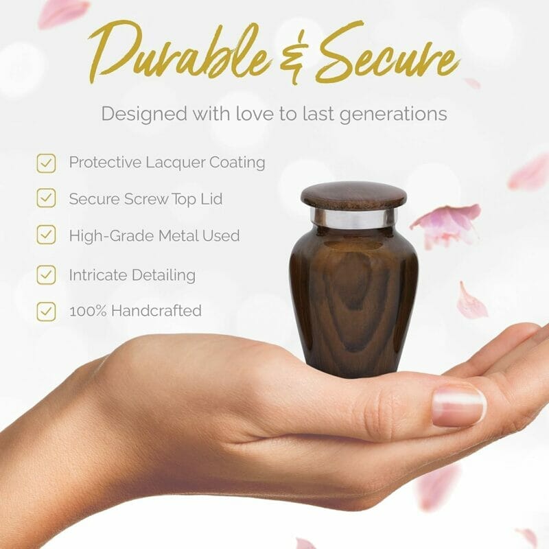 Wooden Print Keepsake Urns - set of 4 Mini Urns - Image 8
