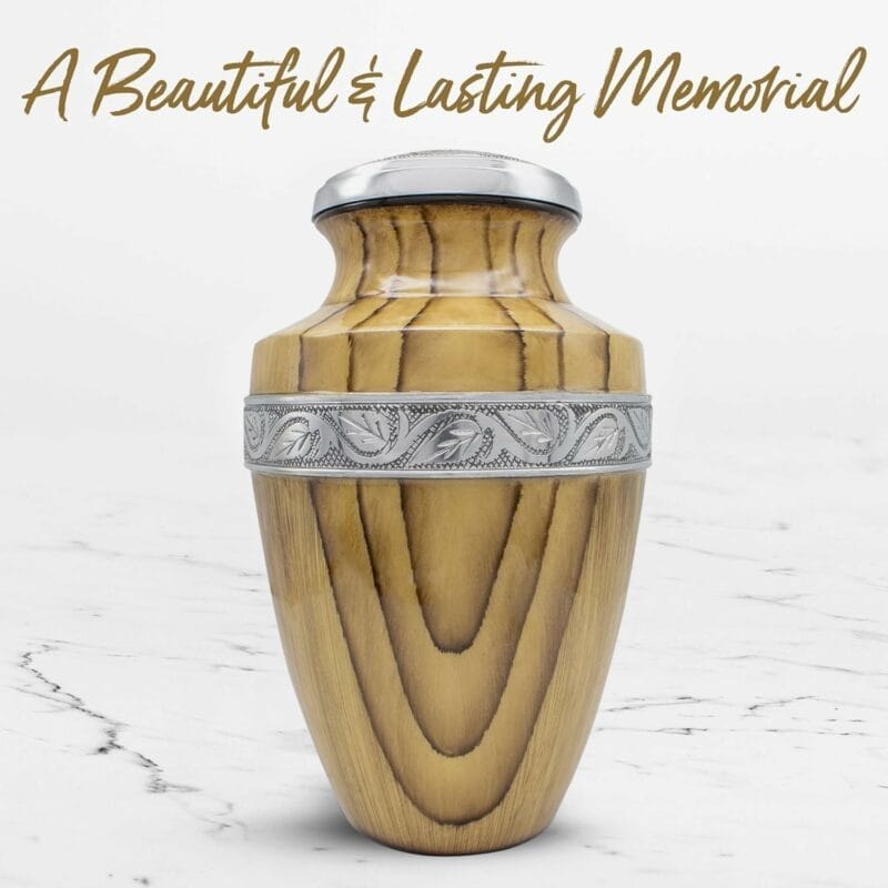 Light Wooden Print Urn - Girishan - Adult - Image 4