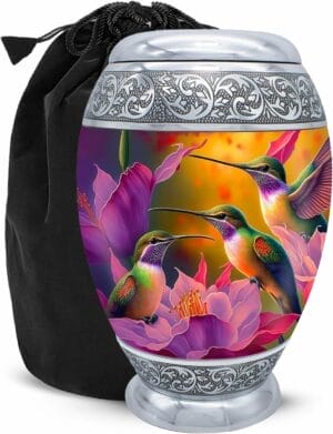 Purple - 3 Hummingbirds Urn - Adult
