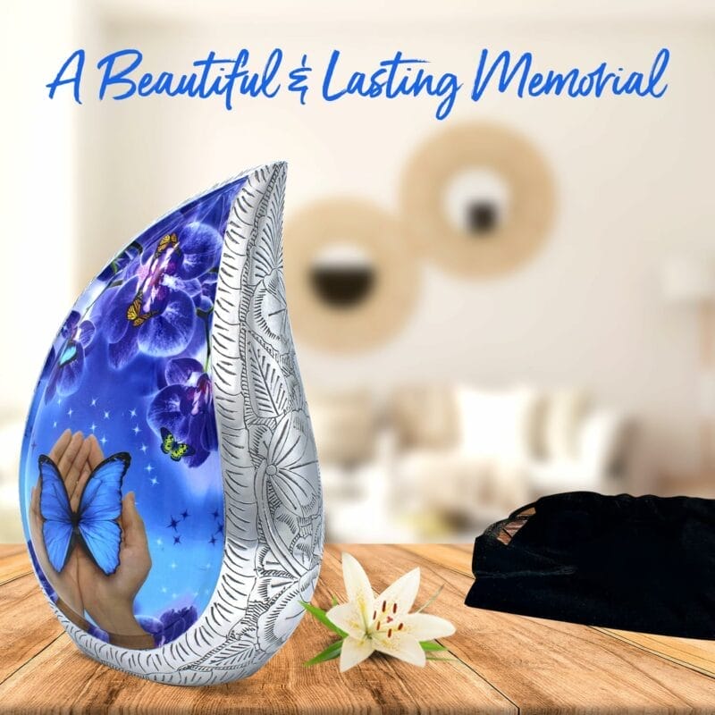 Blue HBF - Butterfly Teardrop Urns - Adult - Image 2