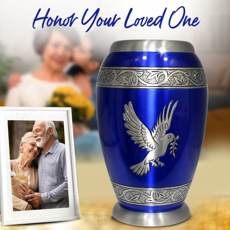 Firozi Blue Bird Monarco Urn - Image 2