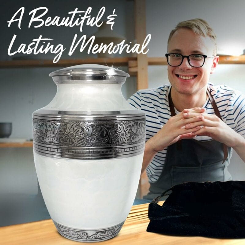 White Scale EN Girishan Adult Urn - Image 2