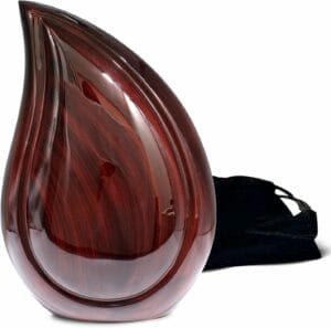 Rosewood Teardrop Adult Urn