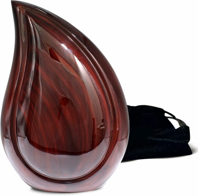 Rosewood Teardrop Adult Urn