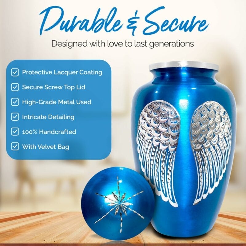 Blue DC Wings Adult Urn - Image 3
