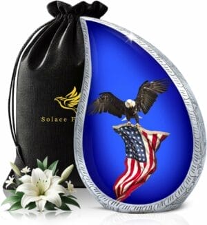 Black Eagle Teardrop Adult Urn