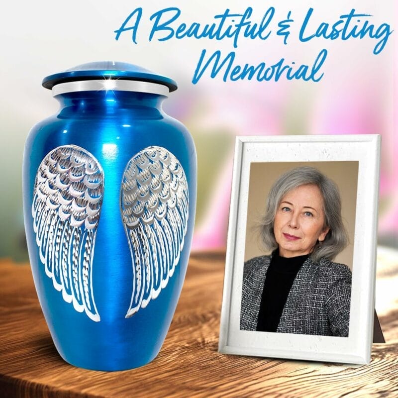Blue DC Wings Adult Urn - Image 6