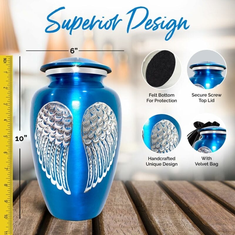 Blue DC Wings Adult Urn - Image 4